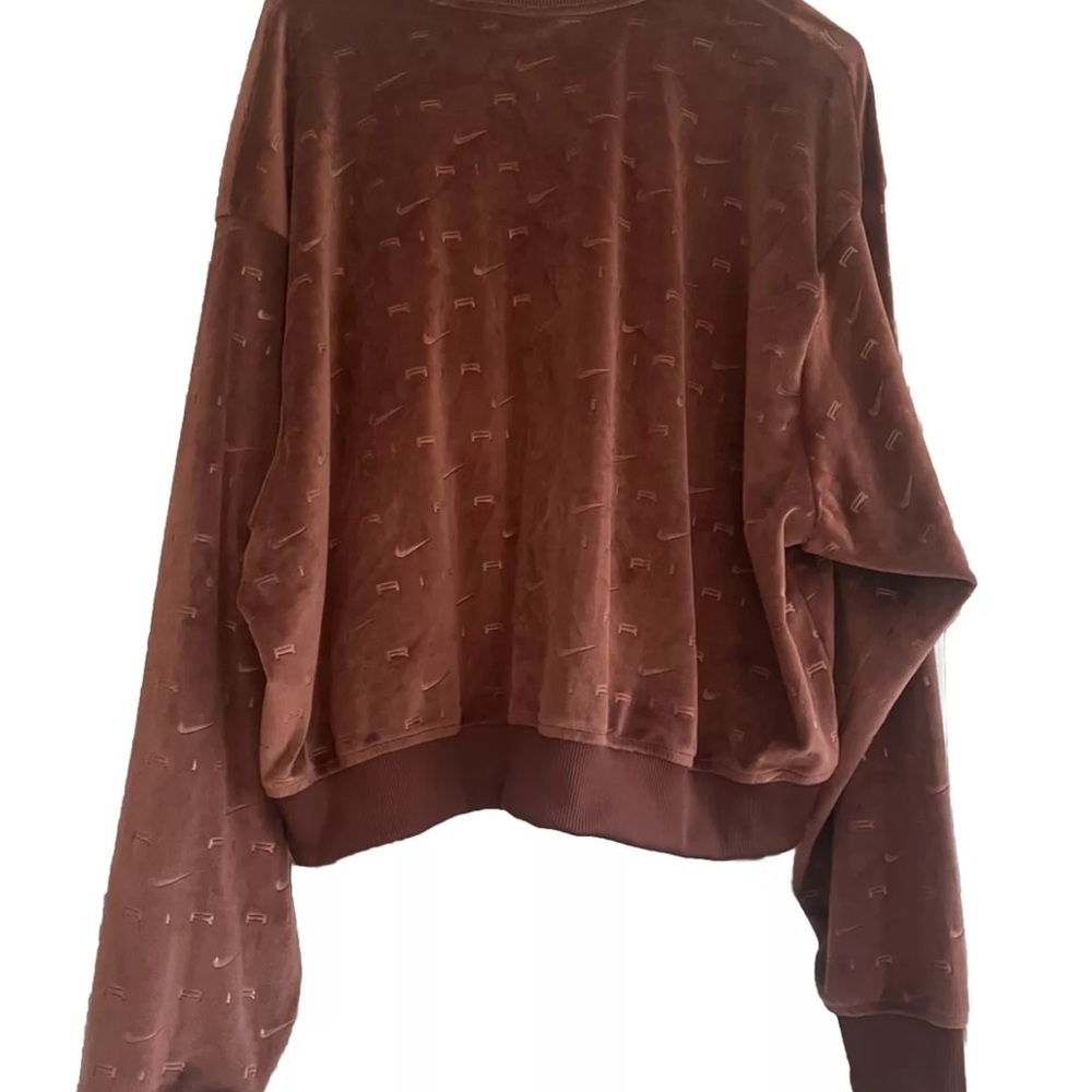 NWOT- Nike Women's Brown or Bronze Colored Velour Jacket and Short Set XXL - Picture 4 of 13